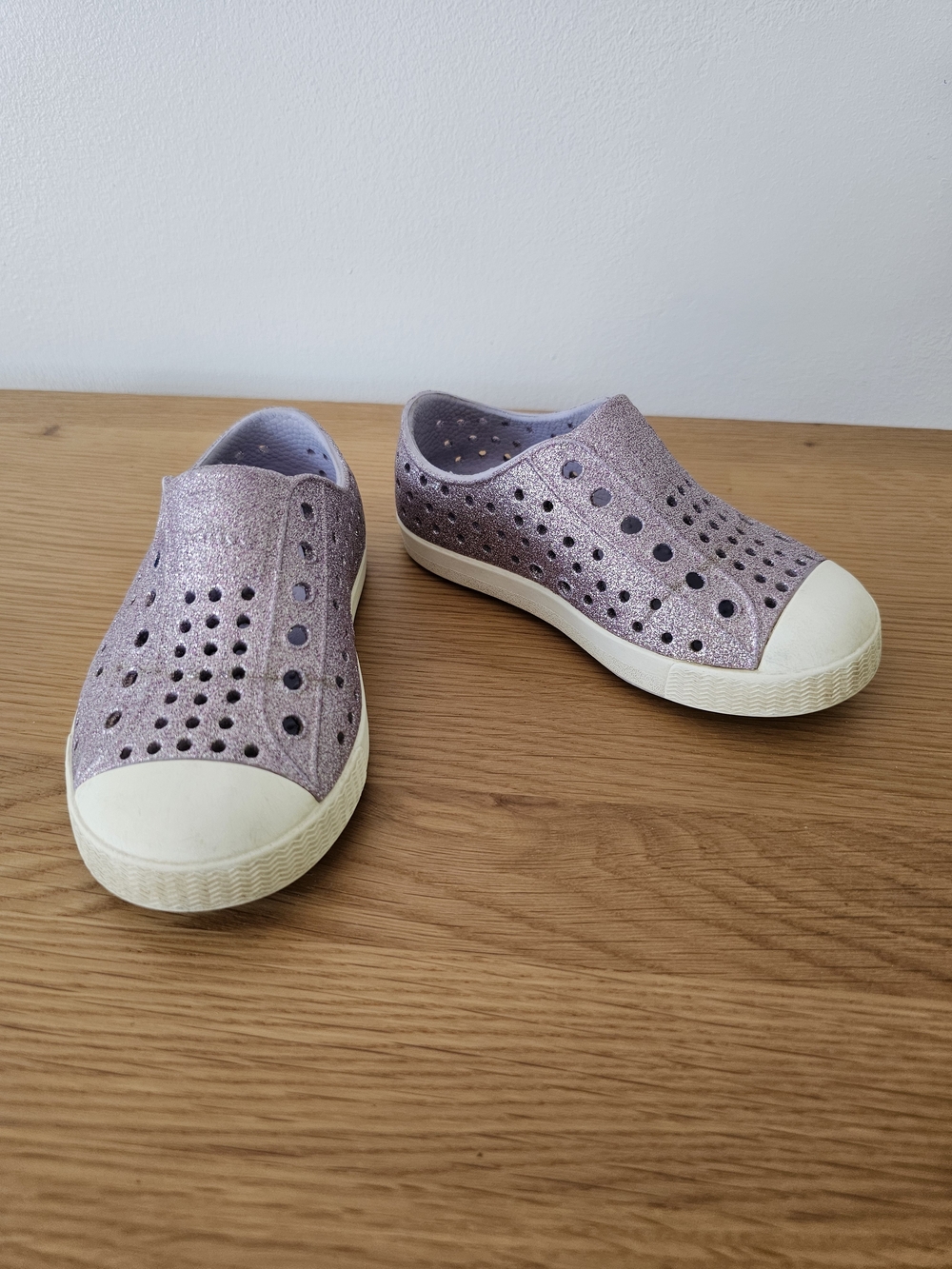 Native Jefferson Kids Toddler Slip-On Glitter Lavender Sandals Water Shoe Size 7 - Picture 5 of 6